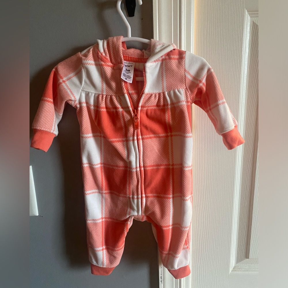Never worn Carter’s fleece one piece